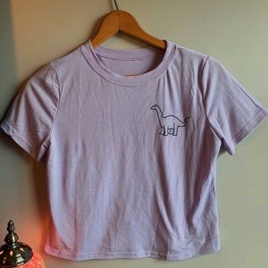 Cute Dino Crop Top shirt
